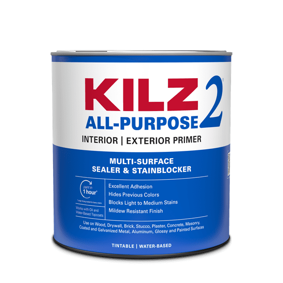 KILZ 2 All-Purpose Interior/Exterior Multi-purpose Water-based Wall and Ceiling Primer ( 1-quart )