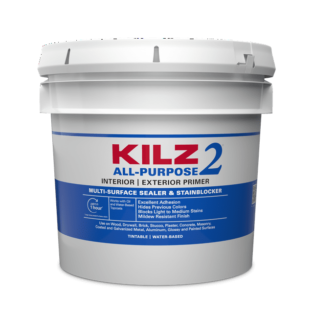 KILZ 2 AllPurpose White WaterBased Interior/Exterior Primer, Sealer