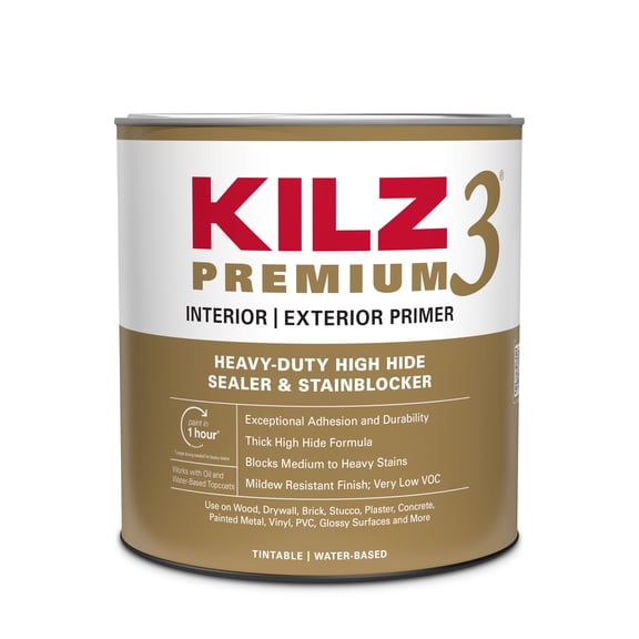 KILZ 3 Premium Interior/Exterior Multi-purpose Water-based Wall and Ceiling Primer ( 1-quart )