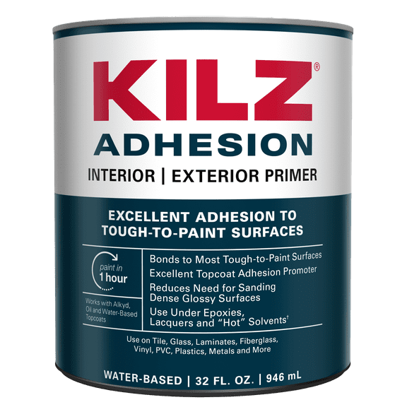 KILZ Adhesion, Interior/Exterior, Primer, 1 Quart