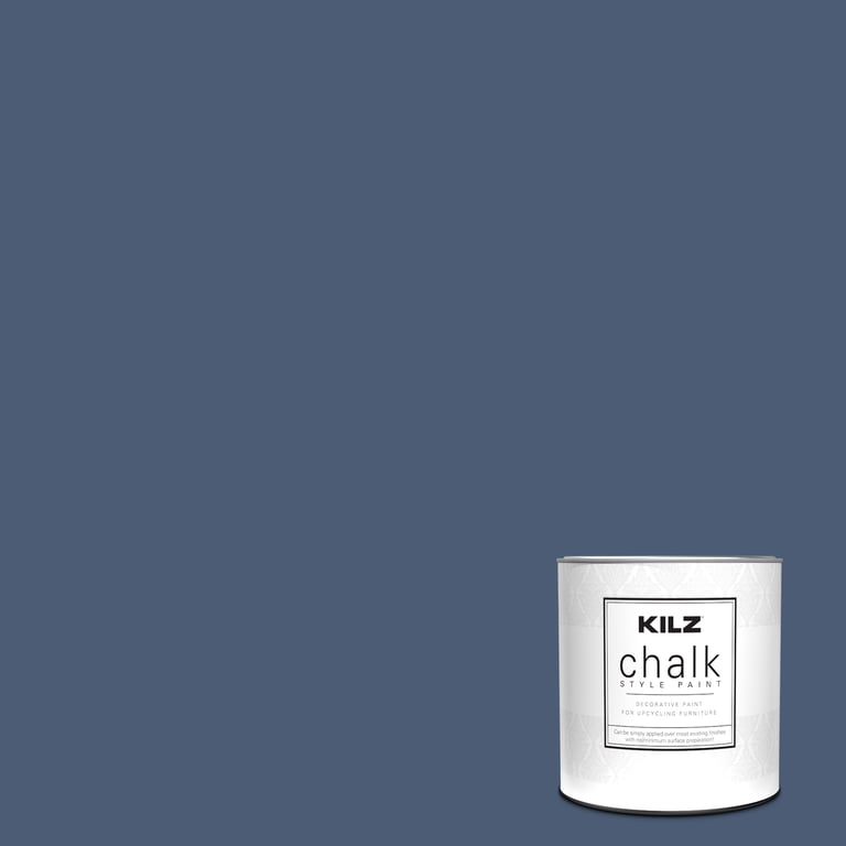 KILZ Chalk Style Paint, Interior, Ultra Flat, Authentic Navy, 1
