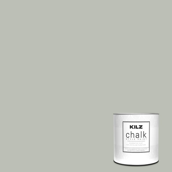 KILZ Chalk Style Paint, Interior, Ultra Flat, International Gray, 1 Quart