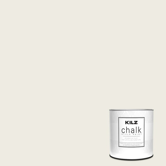 KILZ Chalk Style Paint, Interior, Ultra Flat, White, 1 Quart