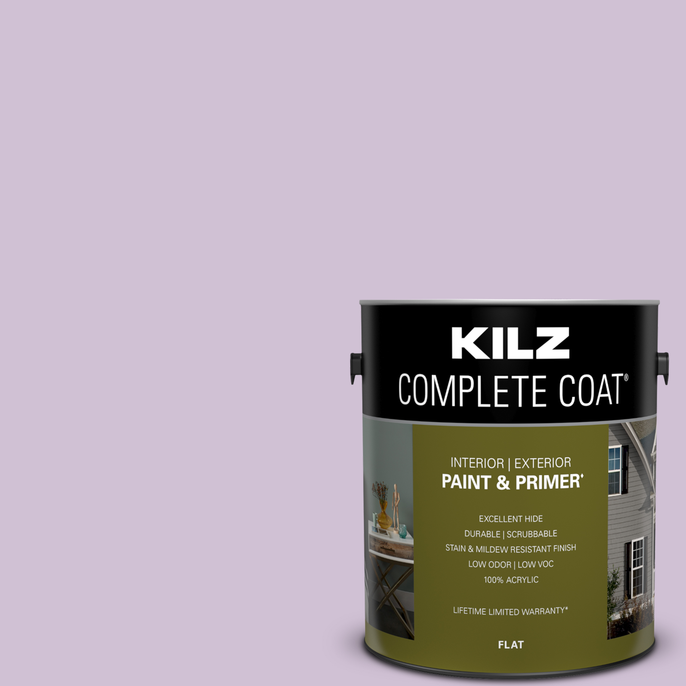 KILZ Complete Coat Paint & Primer, Interior/Exterior, Flat, Sweet Scent