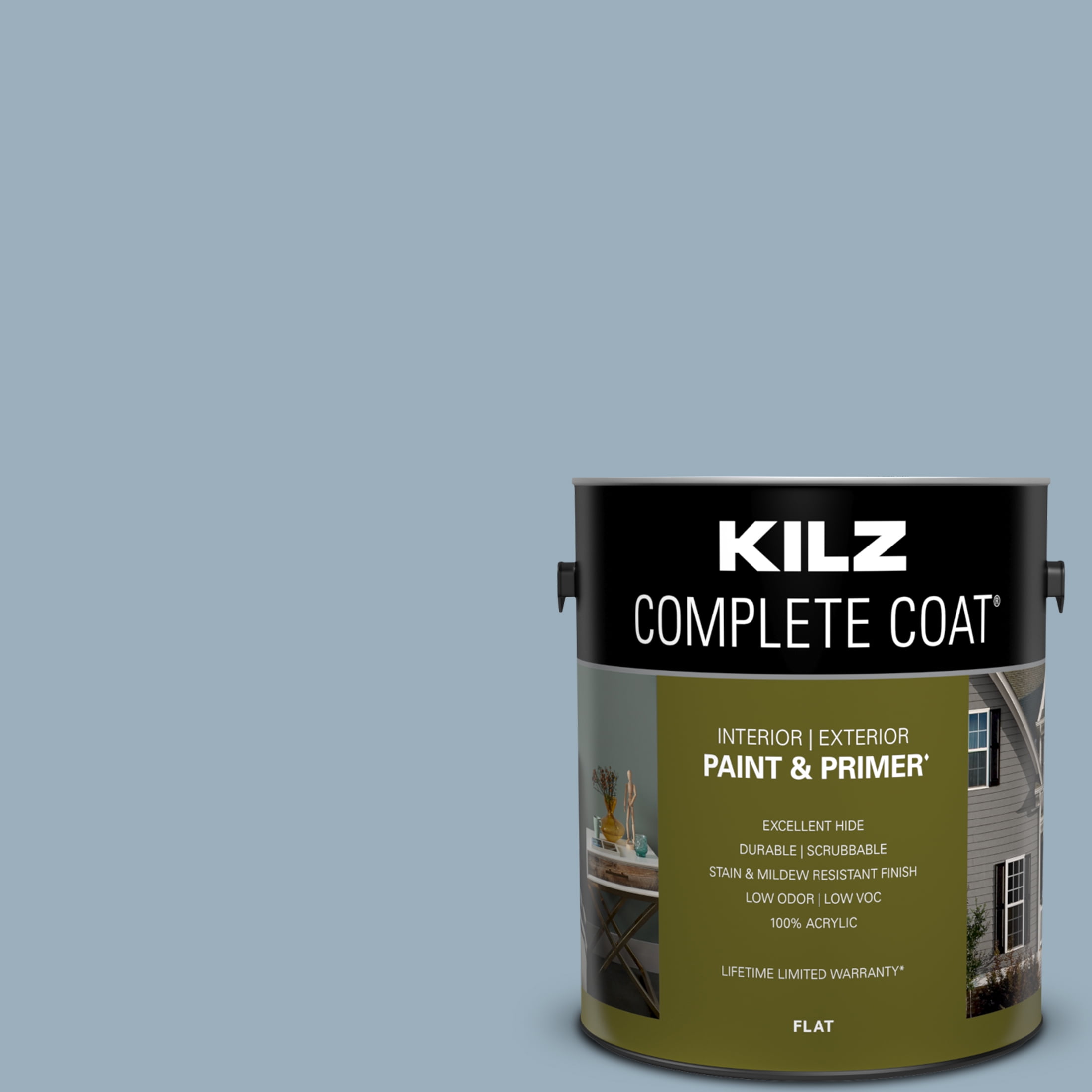 KILZ Complete Coat Paint & Primer, Interior/Exterior, Flat, Water
