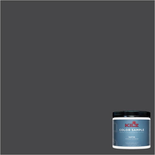 KILZ Complete Coat Paint & Primer, Interior/Exterior, Satin, Licorice