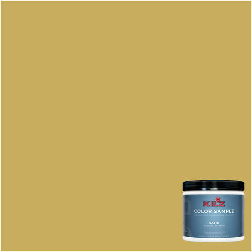 KILZ Complete Coat Paint & Primer, Interior/Exterior, Satin, Summer Chartreuse, 8 Ounces