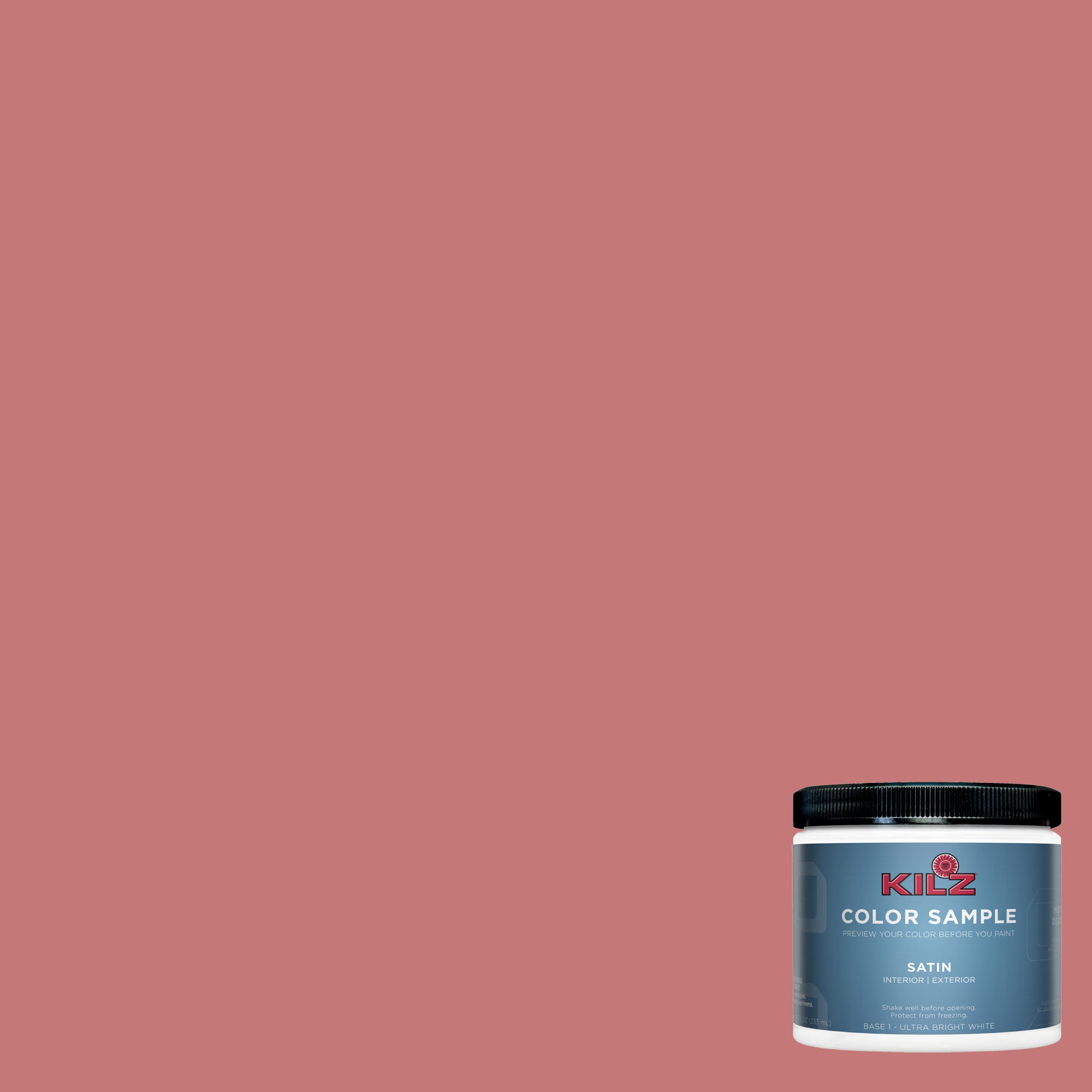 KILZ Complete Coat Paint & Primer, Interior/Exterior, Satin, Watermelon