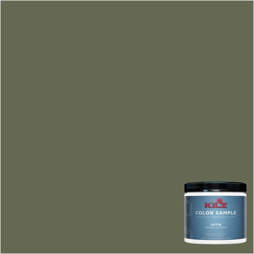 KILZ Complete Coat Paint & Primer, Interior/Exterior, Satin, Yew Hedge
