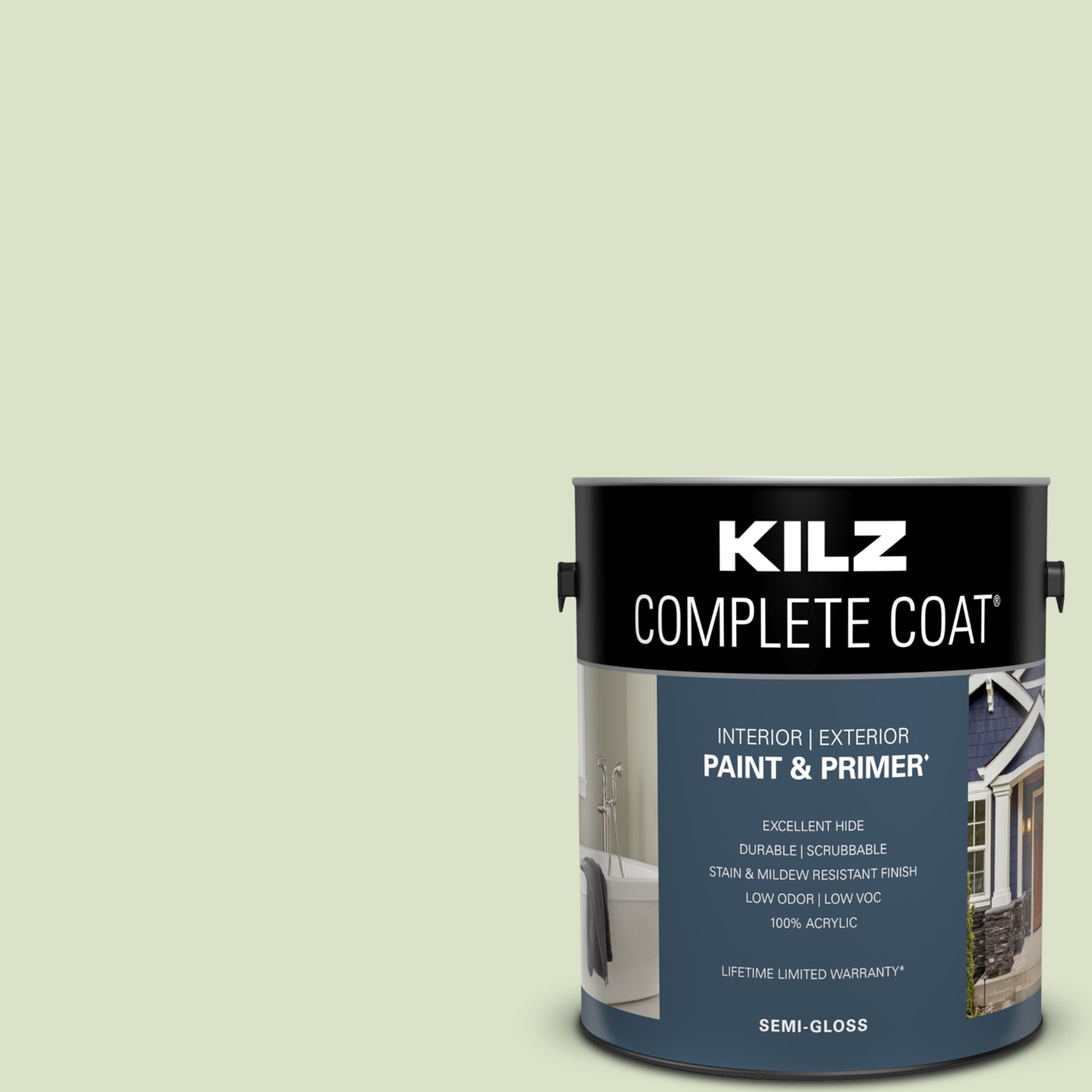 KILZ Complete Coat Paint & Primer, Interior/Exterior, Semi-Gloss