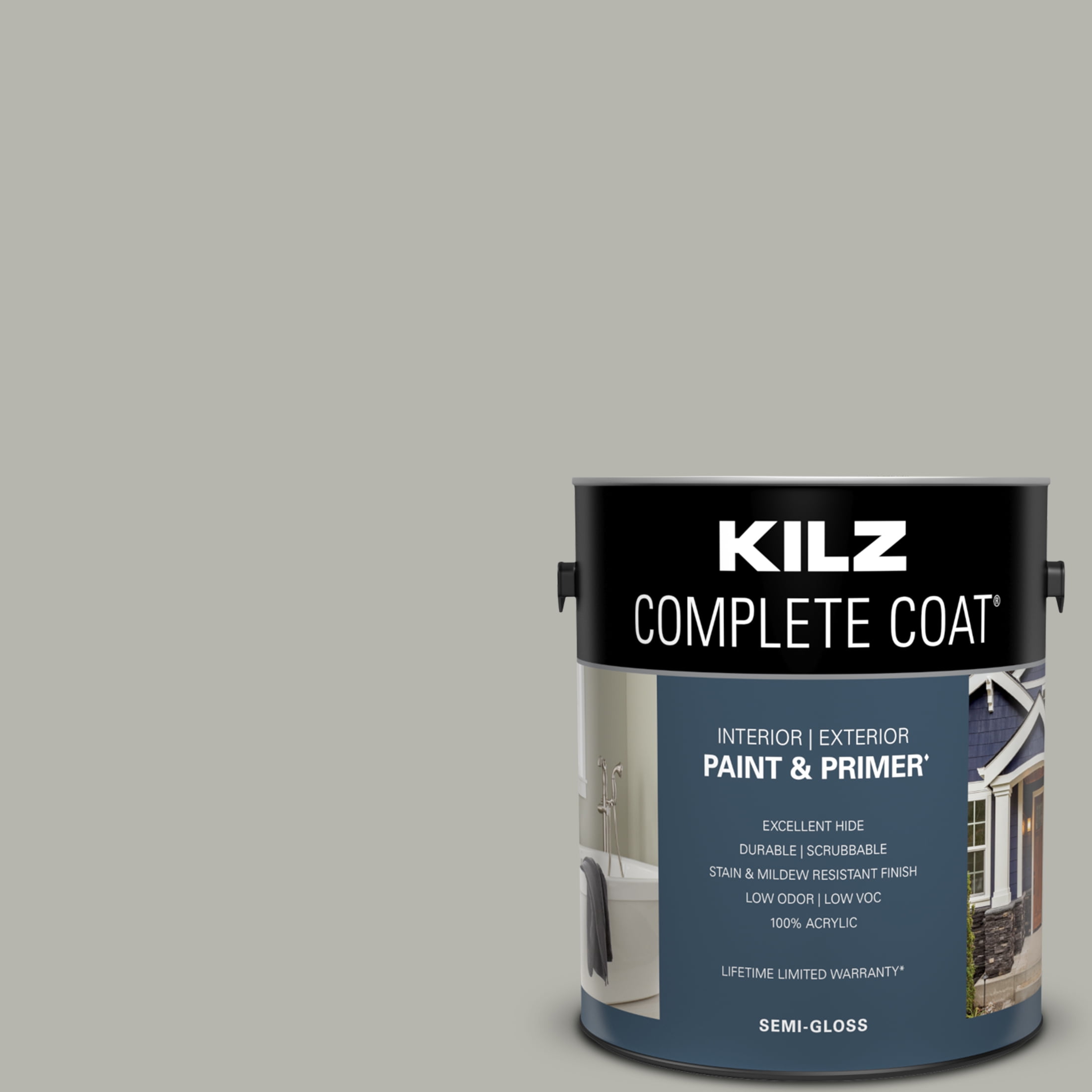 KILZ Complete Coat Paint & Primer, Interior/Exterior, SemiGloss, Warm