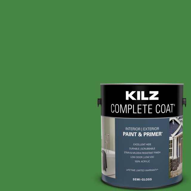 KILZ Complete Coat Paint & Primer, Interior/Exterior, SemiGloss