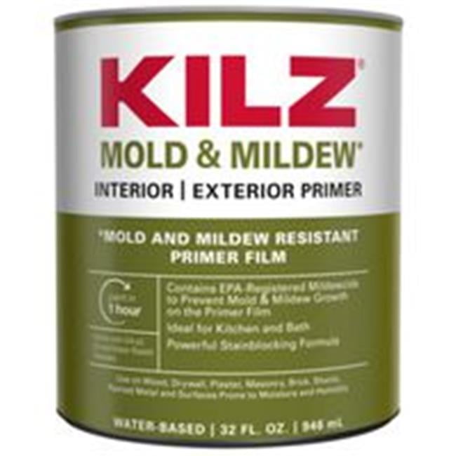 KILZ Mold & Mildew White Flat WaterBased Alkyd Mold Killing Primer 1