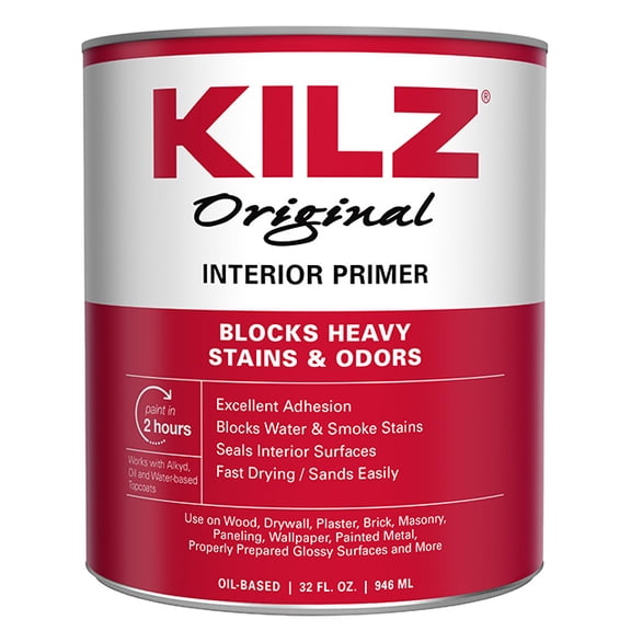 KILZ Original Multi-Surface Stain Blocking Oil-Based Primer, 1 Quart
