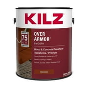 KILZ Over Armor Wood & Concrete Solid Coating Resurfacer, Exterior, Smooth, Redwood, 1 Gallon