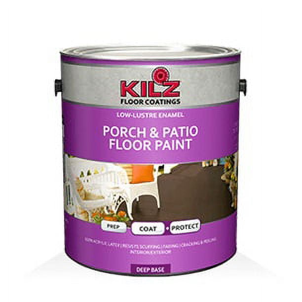 KILZ Porch & Patio Floor Paint, White, 1 Gallon
