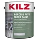 KILZ Porch & Patio Latex Floor Paint, Interior/Exterior, Low-Lustre ...