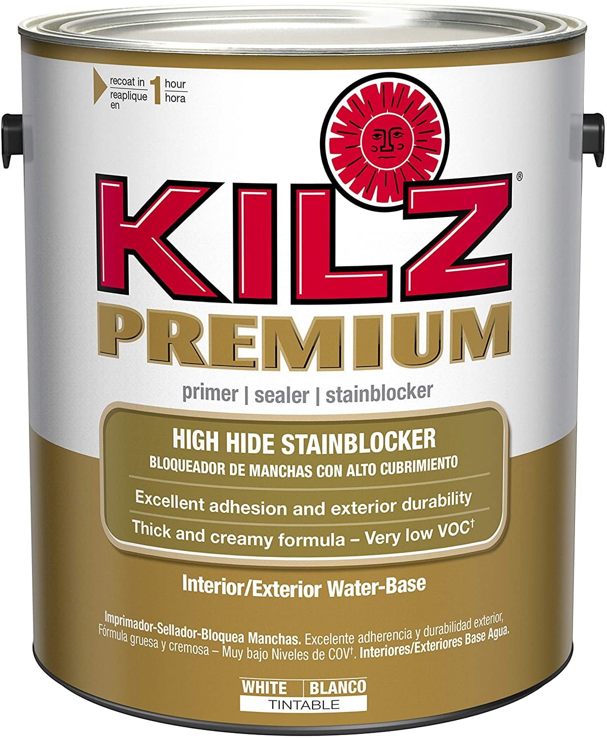KILZ Premium Stain Blocking Latex Primer/Sealer, Ideal for Masonry and