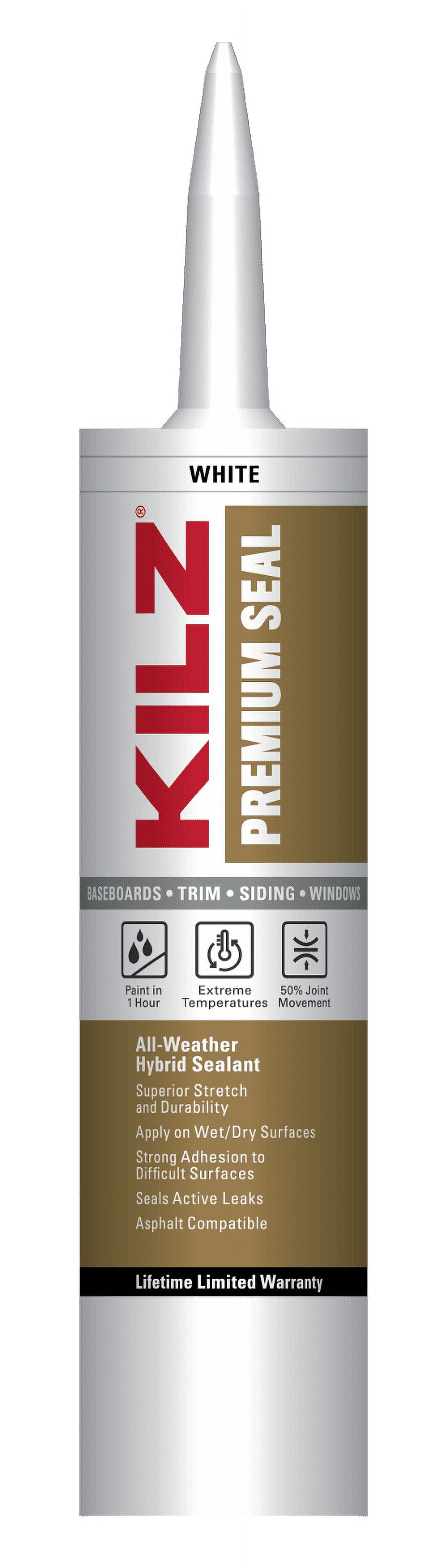 KILZ Premium White Sealant Silicone Caulk, 10 oz., S1111