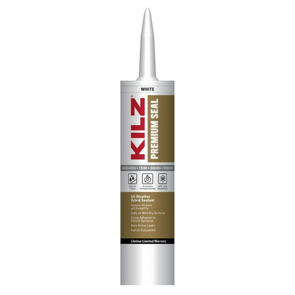 KILZ Premium White Sealant Silicone Caulk, 10 oz., S1111