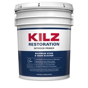 KILZ Restoration Interior Water-Based Maximum Stain & Odor Blocking Primer, White, 5 Gallon