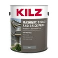 thumbnail image 1 of KILZ Self-Priming Masonry, Stucco and Brick Paint, Interior/Exterior, Flat, Gray, 1 Gallon, 1 of 9