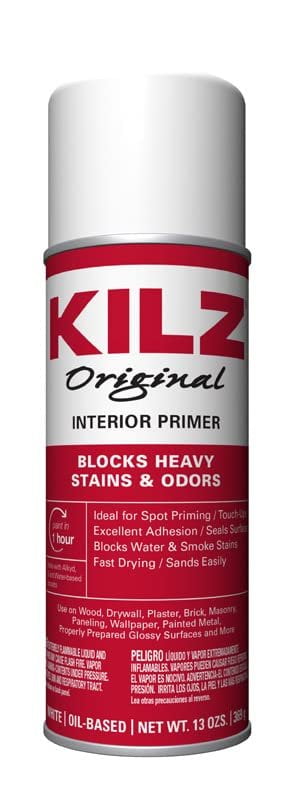 KILZ White Original Flat Oil-Based Paint Primer, 13 oz, 12 Pack