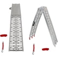 thumbnail image 1 of KIM 2Pcs Aluminum Foldable Wide Pickup Trailer Loading Ramps with Handle 750lbs Unfolded Size 84x11in Replacement for Motorcycles, ATV/UTV, Lawn mowers, Tractors, 1 of 10