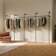 thumbnail image 1 of pamo Industrial Pipe Clothing Rack - 880 lbs Capacity - Wall Mounted Clothes Rack and Walk In Closet for Wardrobe, 1 of 8