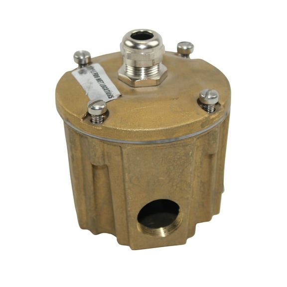 KIM LIGHTING JBR-21 1/2" & 3/4" NPT DIE CAST BRASS ARCHITECTURAL JUNCTION BOX WITH STAINLESS STEEL STRAIN RELIEF CONNECTOR
