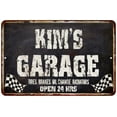 thumbnail image 1 of KIM'S Garage Black Grunge Sign 8x12 Decor Gift 108120005018, 1 of 1