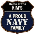 thumbnail image 1 of KIM'S Proud Navy Family Sign Shield Metal 12x12 Gift 211110017109, 1 of 1