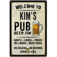 thumbnail image 1 of KIM'S Pub Sign Vintage Man Cave Bar 8 x 12 High Gloss Metal 208120028400, 1 of 1