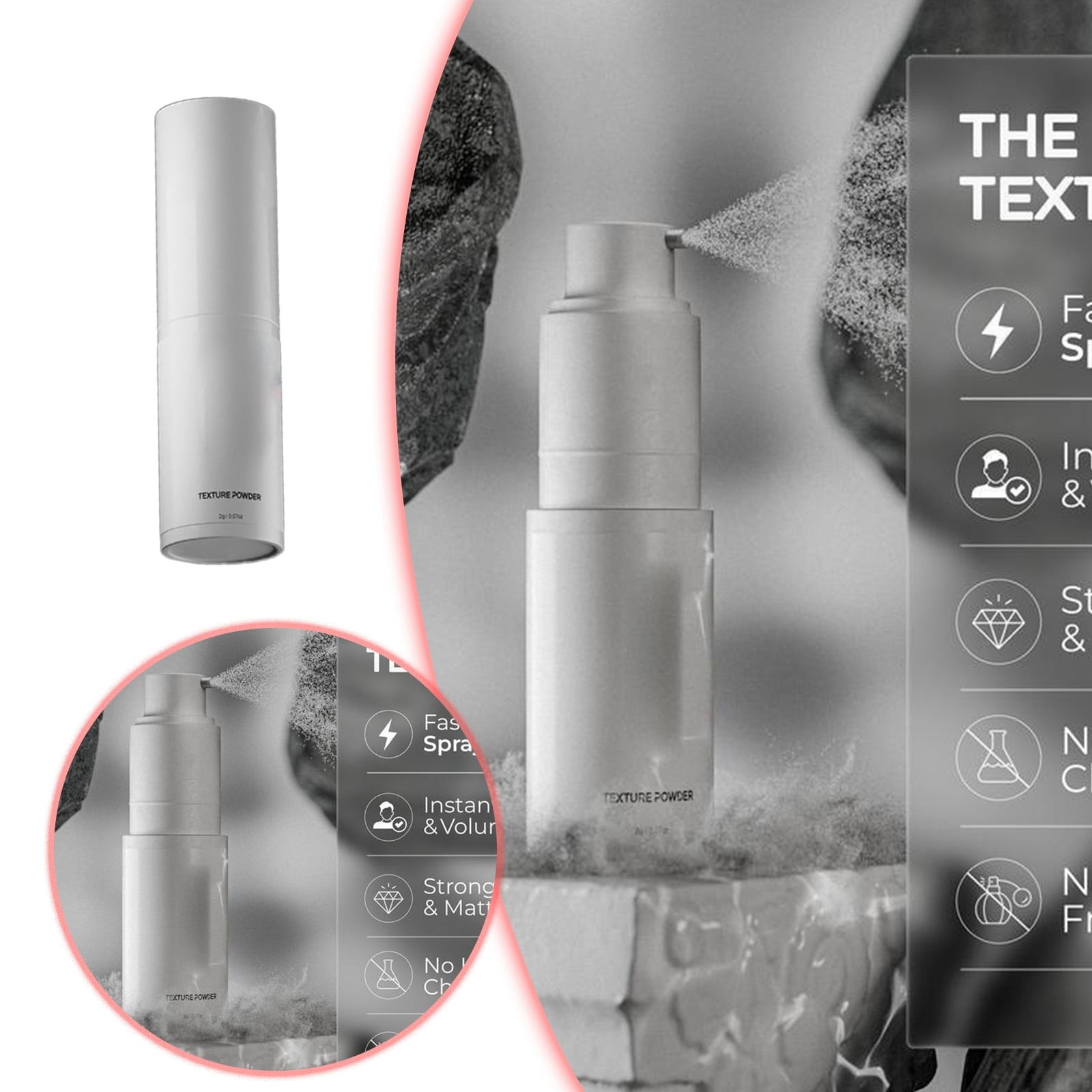 KIMAN Hair Styling Powder To Greasy Long Lasting Volume And Texture Non