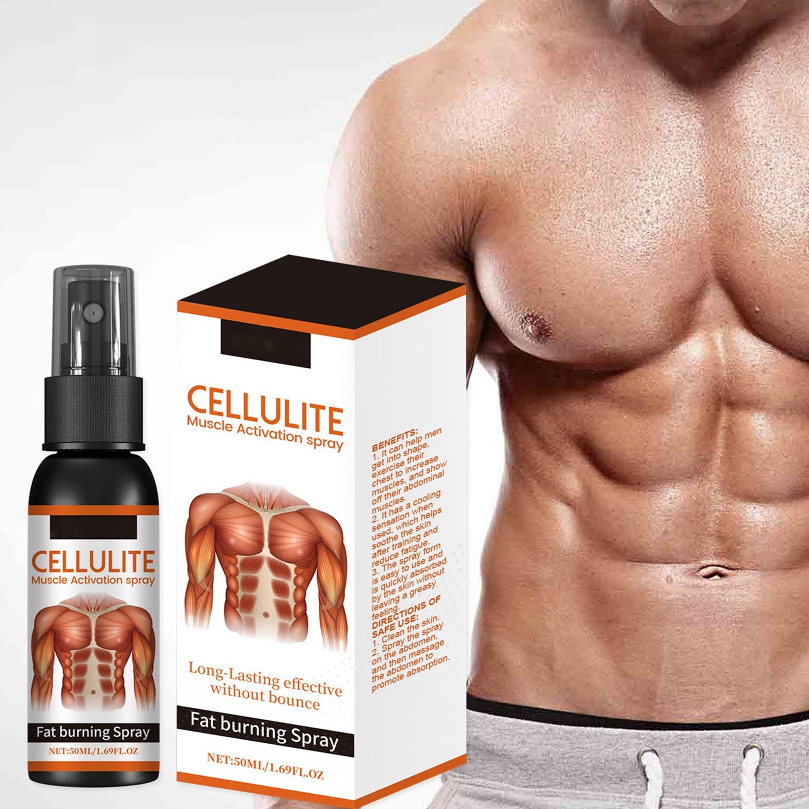 KIMAN Skin Care Abdominal Muscle Spray And Define Your Abs Enhance