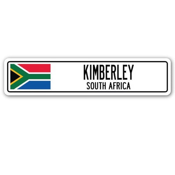 KIMBERLEY SOUTH AFRICA Street Sign South African flag city country road gift