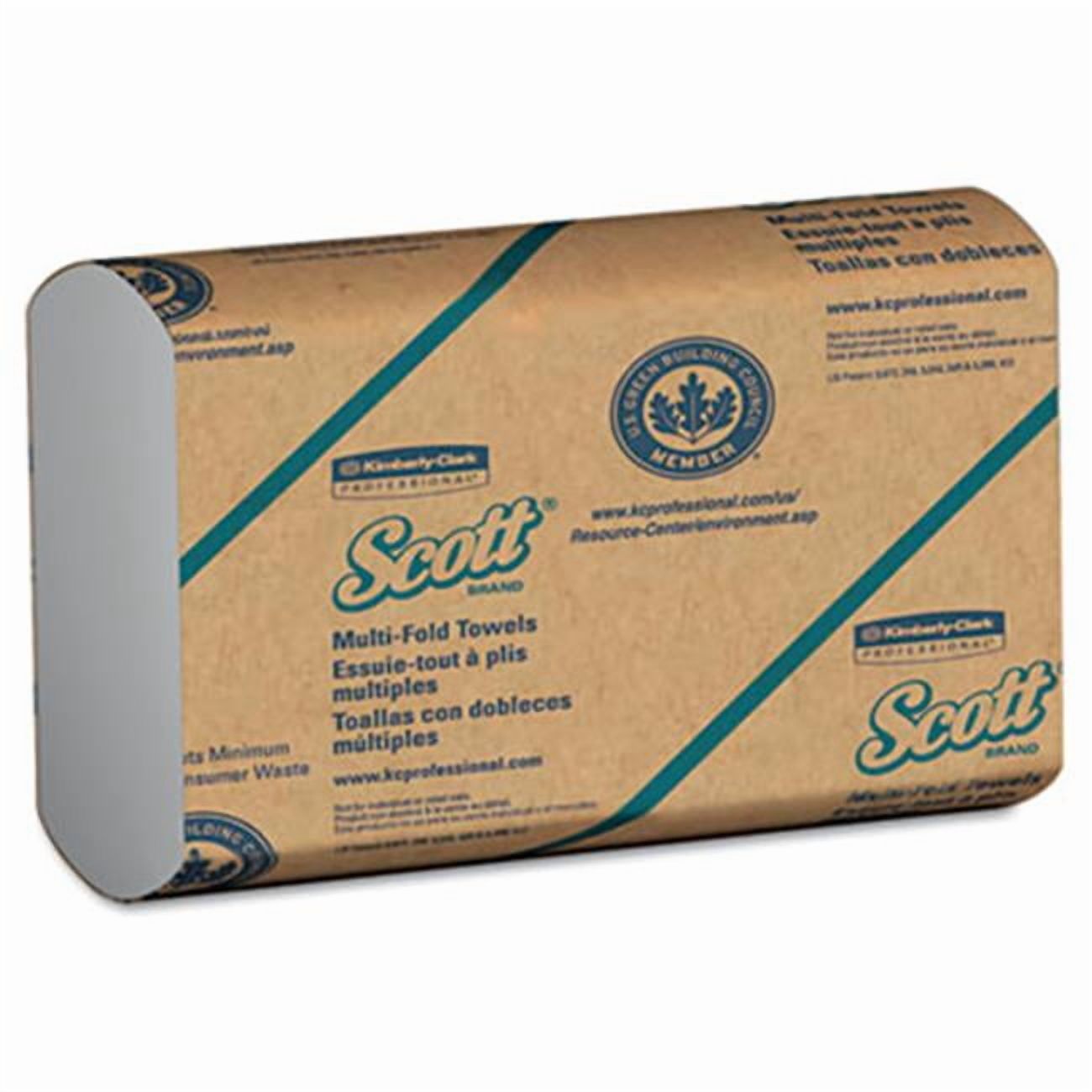 KIMBERLY-CLARK PROFESSIONAL*  Multifold Paper Towels- 9-1/5 x 9-2/5- White- 250/Pack- 16/Carton