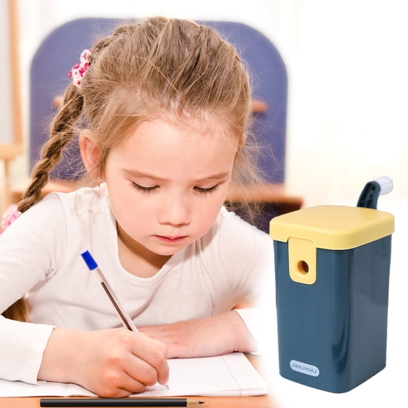 KIMCHOY Pencil Sharpener, Upgrade Pencil Sharpeners, Colorful First Grade Classroom Must Haves, Fashion Hand Held Pencil Sharpener Eyeliner Sharpener for Student Desk(Blue, Plastic)
