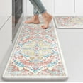 thumbnail image 1 of KIMDOE Kitchen Rugs Cushioned Anti Fatigue Kitchen Mat Non-Skid Waterproof Kitchen Runner Rug Ergonomic Comfort Foam Standing Mat for Kitchen Floors,Office,Laundry,Pink 17"x29.5"+17"x47", 1 of 6
