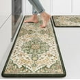 thumbnail image 1 of KIMDOE Kitchen Rugs Cushioned Anti Fatigue Kitchen Mat Non-Skid Waterproof Kitchen Runner Rug Ergonomic Comfort Foam Standing Mat for Kitchen Floors,Office,Laundry,Green 17"x29.5"+17"x47", 1 of 6