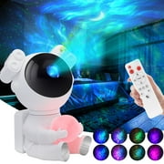KIMHY Astronaut Galaxy Projector, 2 in 1 Night Light for Bedroom with Moon Lamp, Star Projector Galaxy Light for Kids Christmas