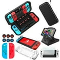 thumbnail image 1 of KIMHY Nintendo Switch Case & Accessories, 20 in 1 Switch & Oled Case Kit Including Screen Protector, Game Holder, Controller OLED Cover, Protective Carrying Bag for Storage Travel, 1 of 9
