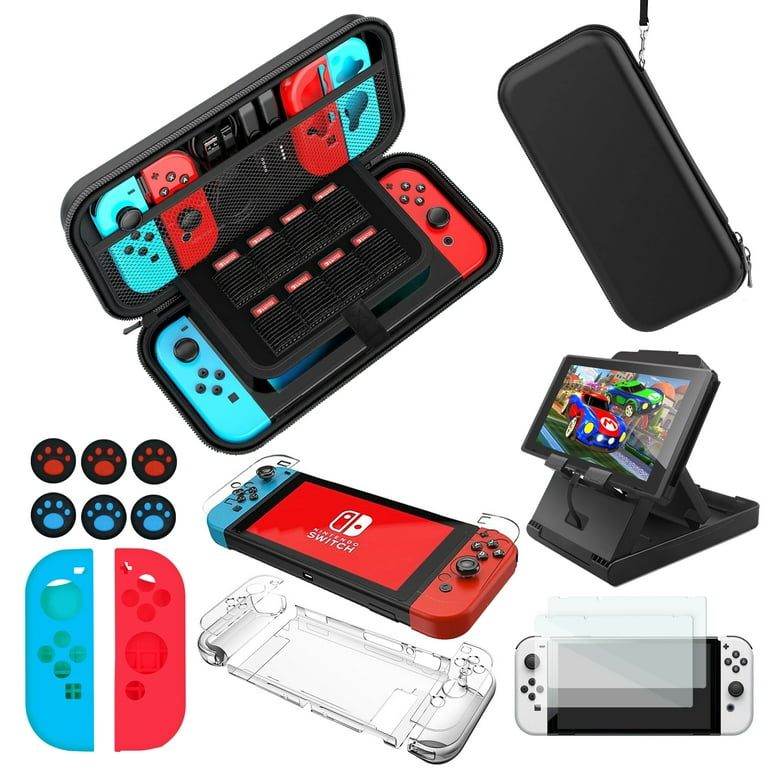 KIMHY Nintendo Switch Case, 20 in 1 Accessories Kit, Screen