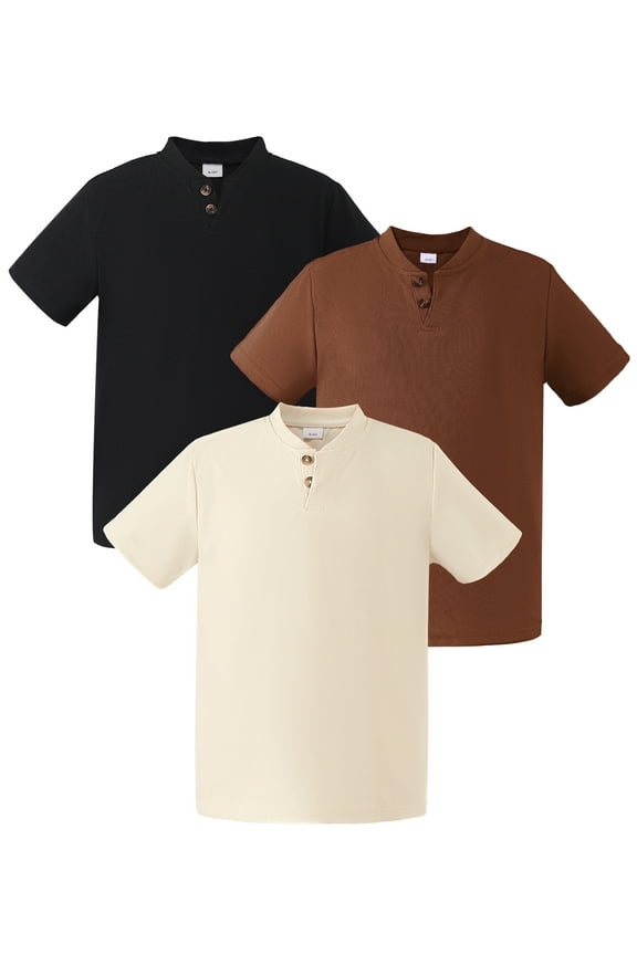 9 Years Big Boys Tops 10 Years Youth Tween Pique Polo Shirts Short Sleeve School Uniform Golf Shirt Cool Quick Dry Training Workout Shirts 3 Packs Multicolor