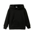 thumbnail image 1 of KIMI BEAR Kids Boys Sweatshirt 6T Kids Boys Fall Winter Sweatshirt Kids Boys Solid Color Casual Long Sleeve Round Neck Hoodie Sweatshirt Black, 1 of 5
