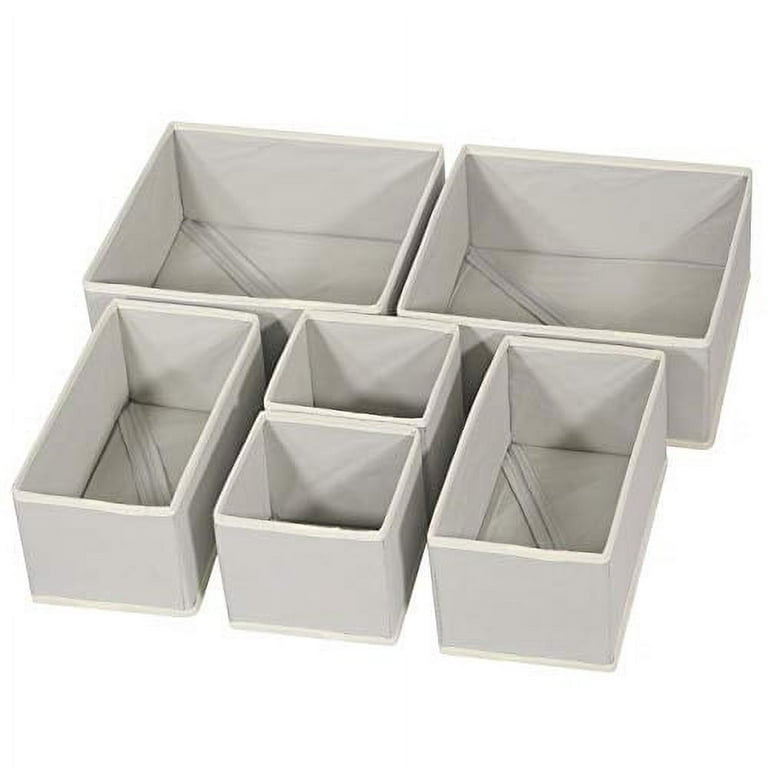 KIMIANDY Foldable Cloth Storage Box Closet Dresser Drawer Organizer Fabric  Baskets Bins Containers Divider with Drawers for Clothes, Underwear, Bras