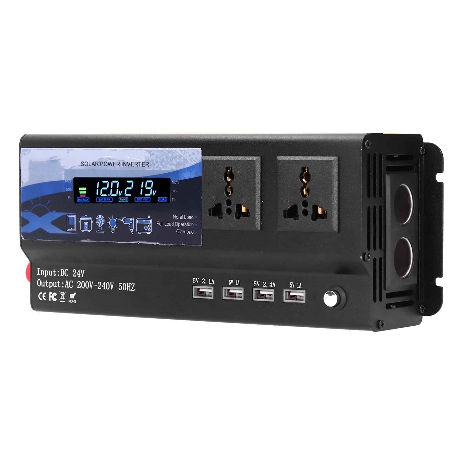 KIMISS Car Inverter, 6000W Car Inverter Charager Portable Car Inverter Modification Sine Wave