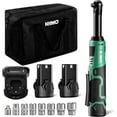 thumbnail image 1 of KIMO 3/8" 12V Extended Electric Ratchet Wrench Set, 40 Ft-Lbs 400 Rpm, 2-Pack 2.0 Ah Batteries, 1 Hour Fast Charger & 8 Sockets, Variable Speed & LED Light, 1 of 12
