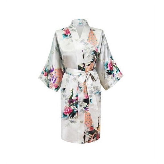 KIMONO - Silk/Satin Robe - Pretty FLORAL