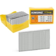 KIMSING ST64 14 Gauge 2-1/2'' Length Concrete Nails Concrete T-Nails ,galvanized,  for Concrete Nailers Smooth Shank 800 PCS/BOX